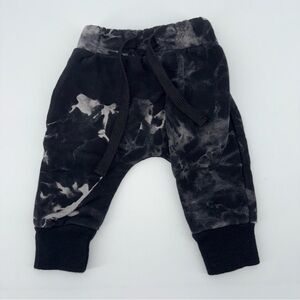 Olive + Scout Baby Boy Black Tie-Dye Camo Joggers